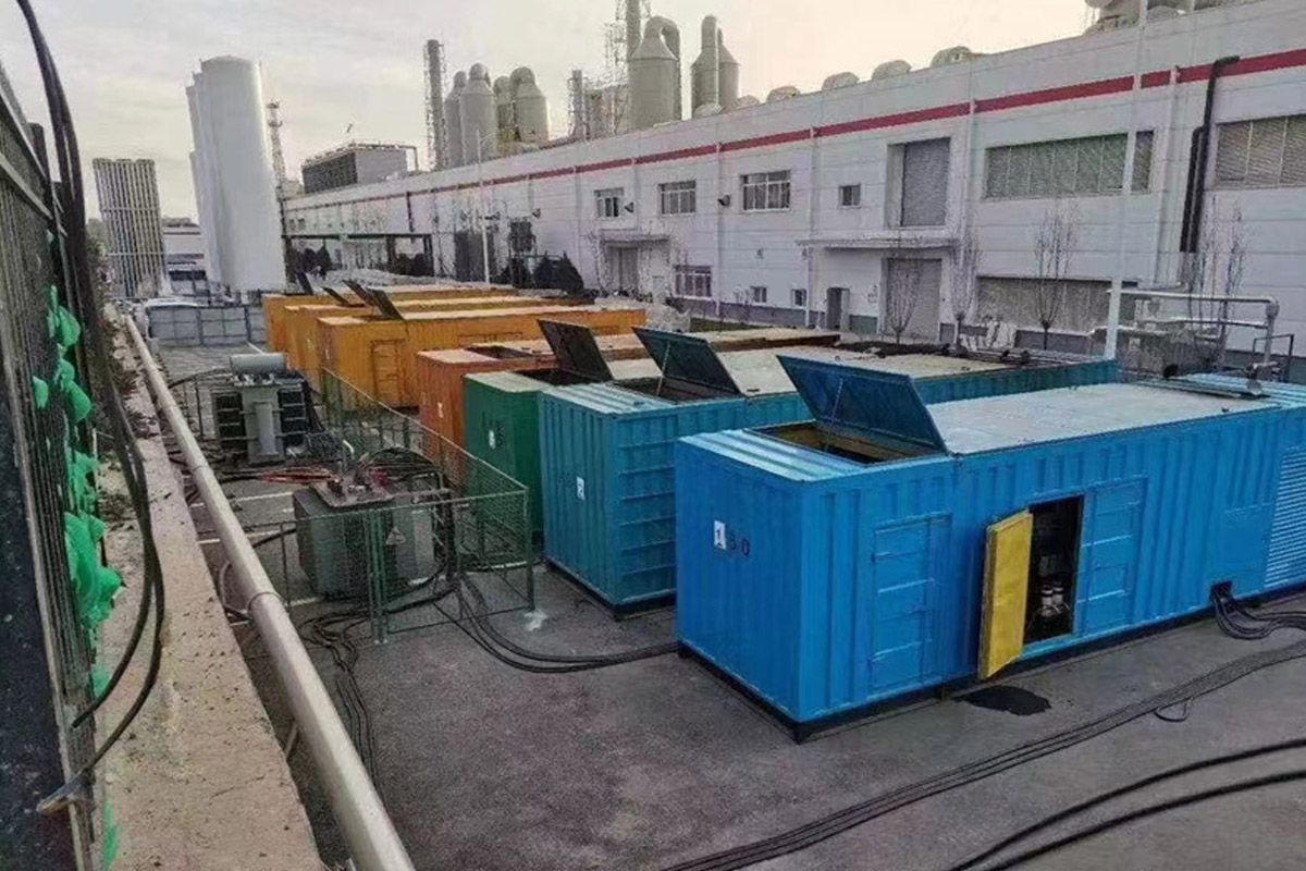 魏都发电机租赁施工现场